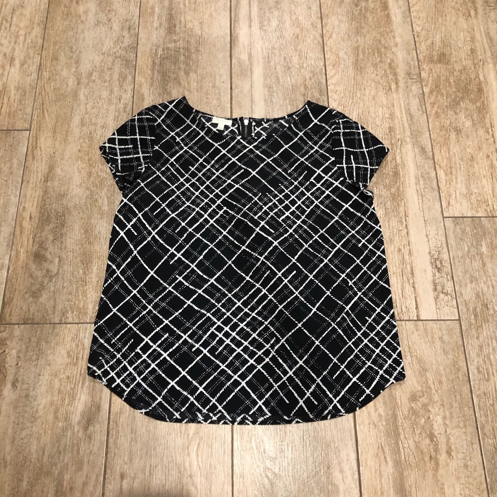 Black and white work shirt